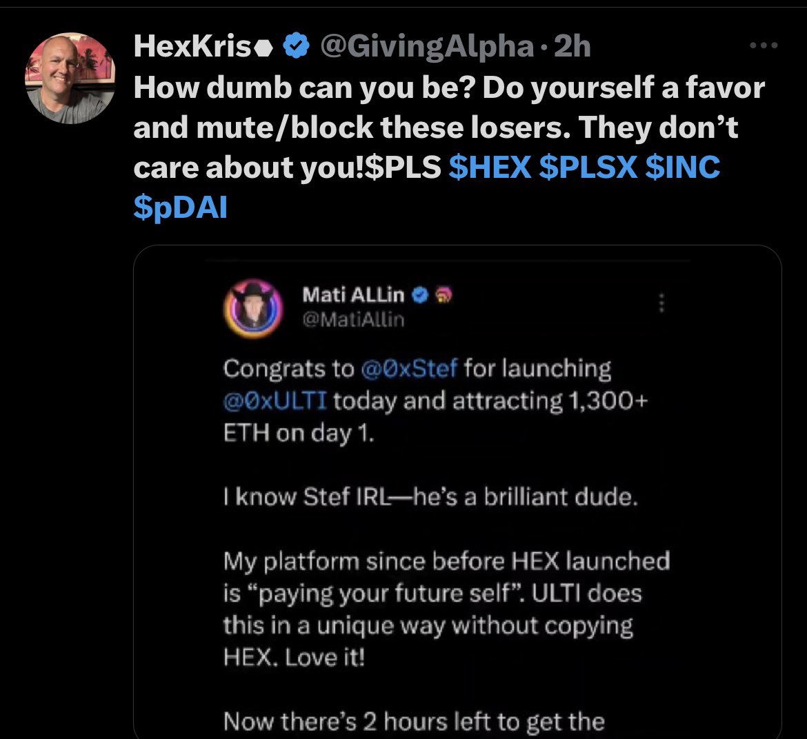 El Hexicano (@el_hexican0) on Twitter photo Hey <a href="/RichardHeartWin/">Richard Heart</a> what is going on with you this guy is everything against what you stand.
We need to begin to create a new $Hex conference and start to publicly shame and call out everyone of those $Hex conference people who have shilled garbage and launched coin to our Hey <a href="/RichardHeartWin/">Richard Heart</a> what is going on with you this guy is everything against what you stand.
We need to begin to create a new $Hex conference and start to publicly shame and call out everyone of those $Hex conference people who have shilled garbage and launched coin to our