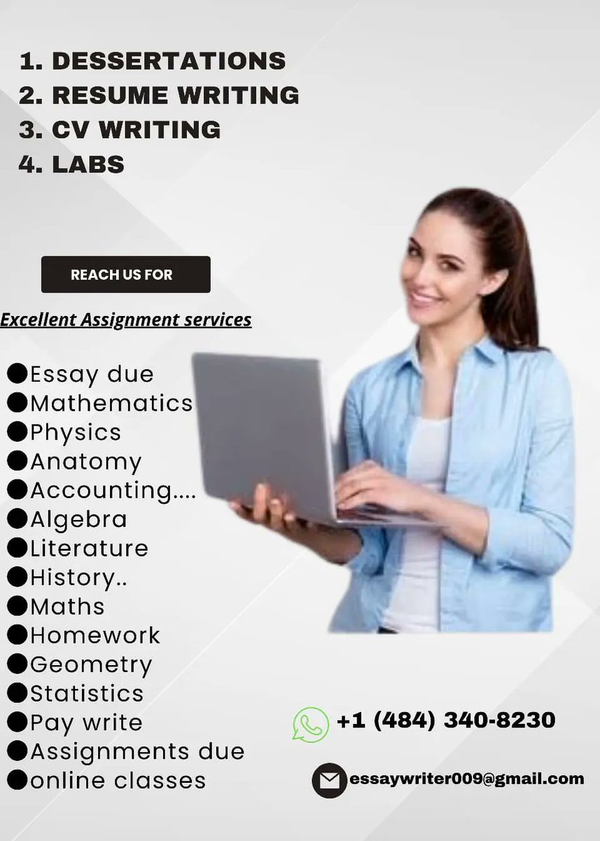 ProTutorAssist's tweet image. Need help managing multiple assignments? Professional tutoring available!
#DeadlineHelp #NeedTutor #StudyGuidance
wa.me/14843408230