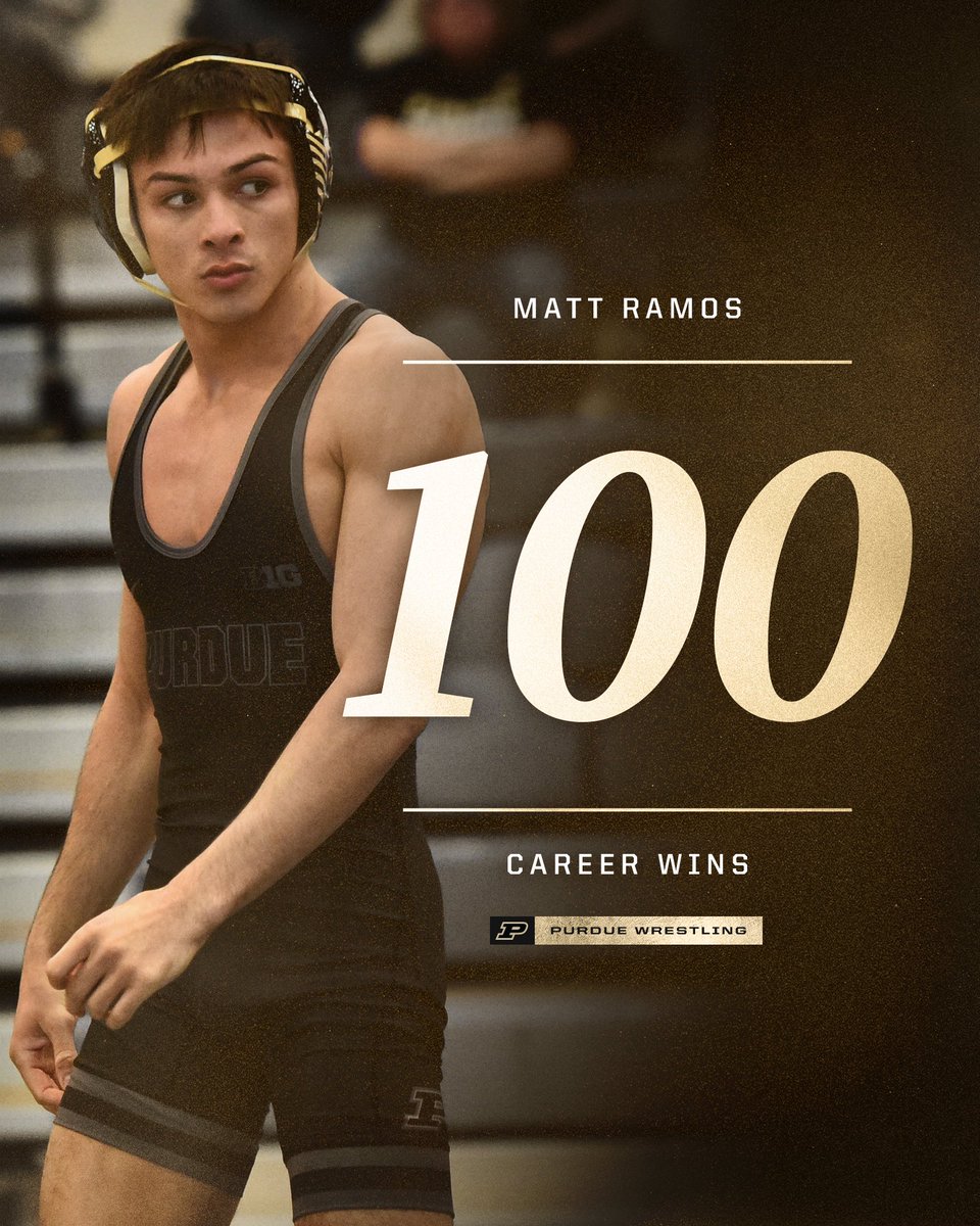 Welcome to the 💯 club, <a href="/Matt_Ramos2/">Mavatar</a>!

The 18th wrestler in Purdue history to reach the century mark.