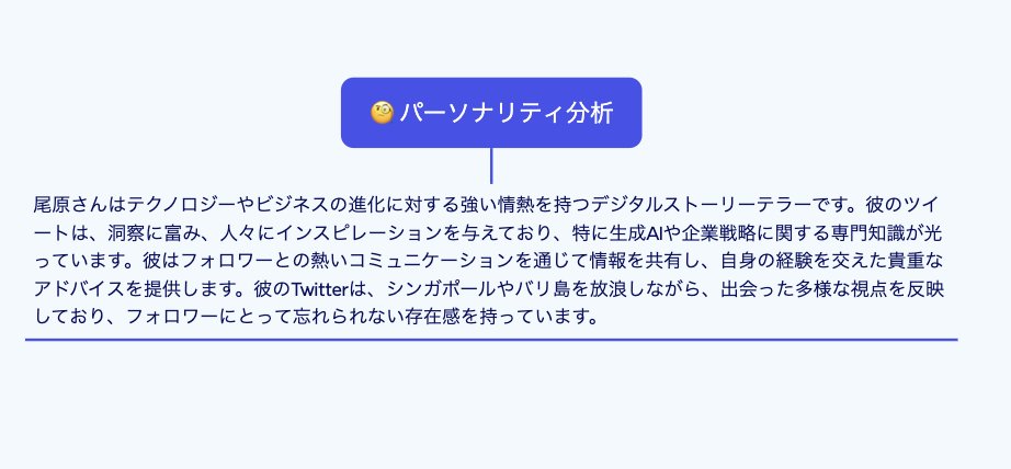 kazobara's tweet photo. Mapifyの性格分析 MBTIまであってるしゅごい
@MapifySo であなたの Twitter パーソナリティを探求しよう
https://t.co/uQQs54Lt4u
#Mapify #AI #マインドマップ #MapifyPersonality https://t.co/4FYpPzfTDb