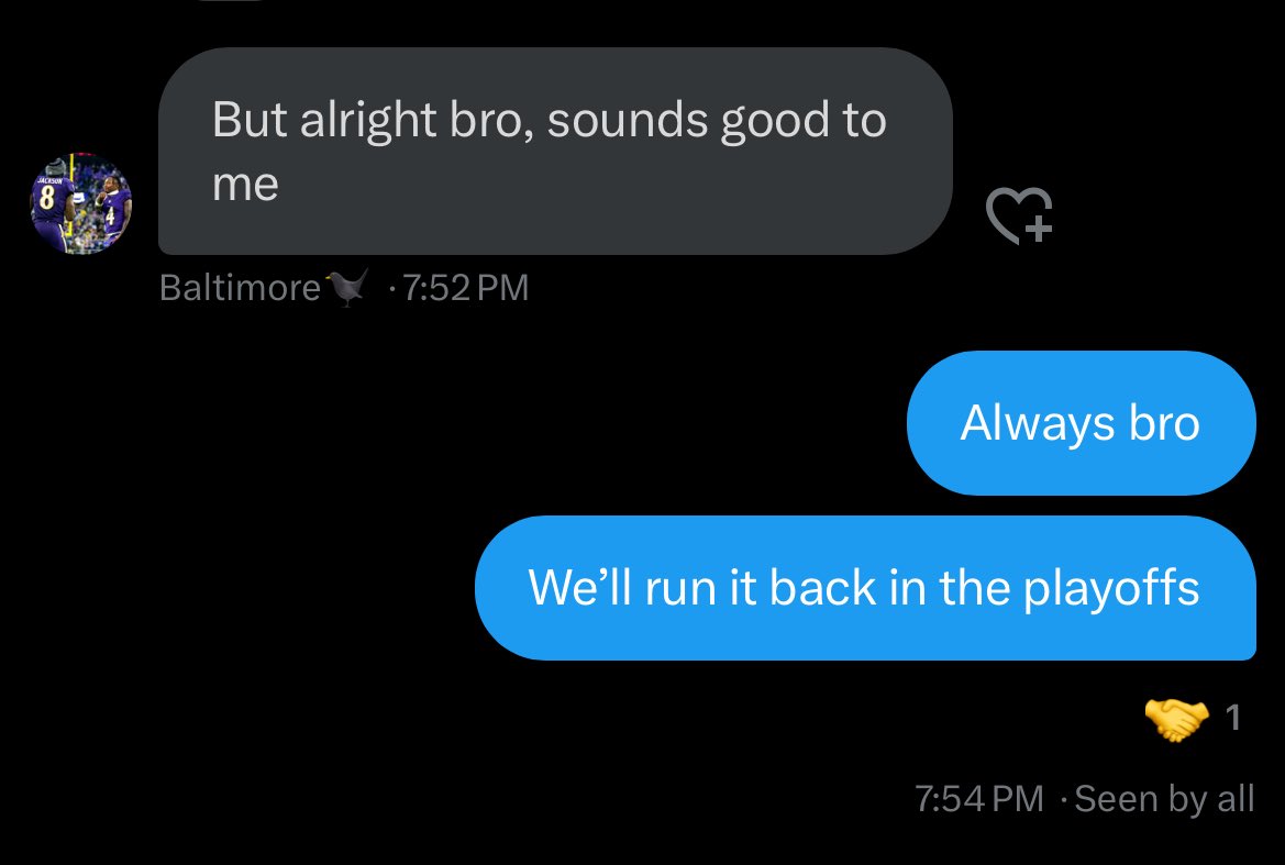 4VS_WAS's tweet image. With a Super Bowl trip on the line…🤝
@4VS_Bmore25