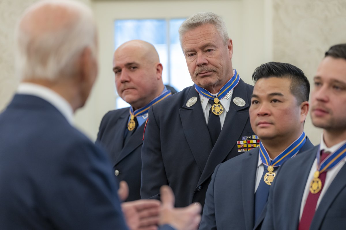 Our 2024 Medal of Valor awardees represent the heroes of our nation who run into danger when everyone else runs away.
 
We can never truly thank you and your families enough for your service and your sacrifice.