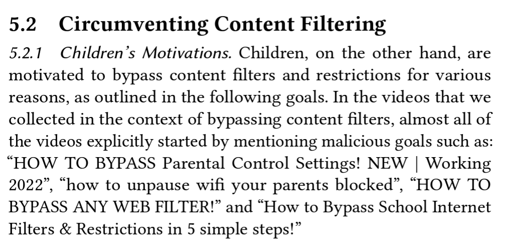 NicoleRPrause's tweet photo. More evidence in preprint: youth have extensive, easy access on all social platforms to VPNs and other circumvention to access porn and already have video instructions to set them up.
n=839 videos by systematic search
Age restrictions will not impact youth access of "adult". https://t.co/rSrjXNyOnZ