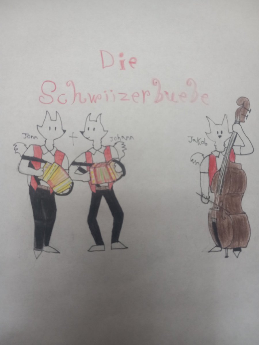 Just a trio of Swiss musicians I created this year. #OC