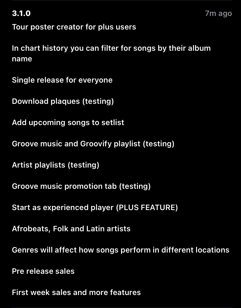 groovjourney's tweet image. Version 3.1.0
Updates got approved faster than usual