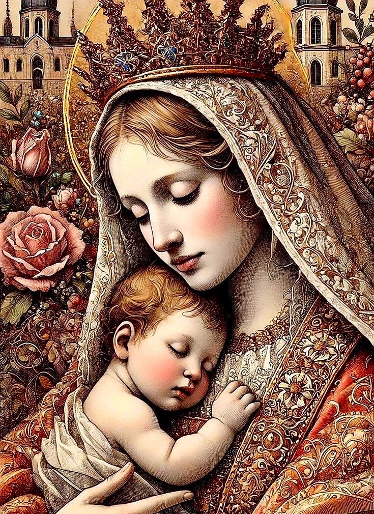 PrayTheRosary's tweet image. Mary, Mother of God, pray for us