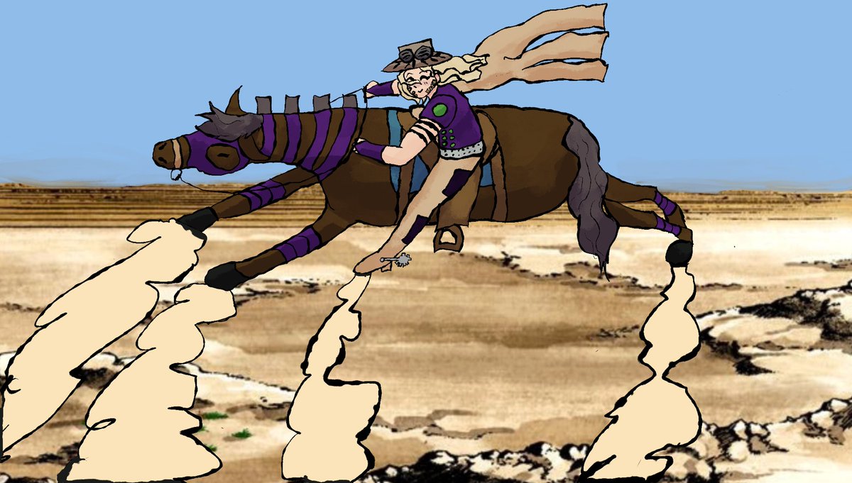 Fuck it. Here’s Gyro doing the Akira bike slide on his horse