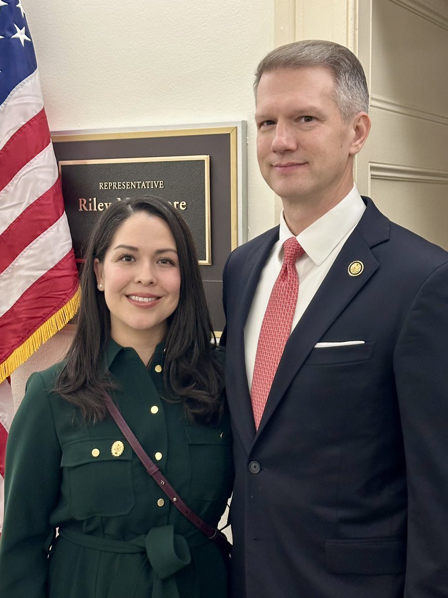RepRileyMoore's tweet photo. It was great to have my wife Mina and so many friends and family with me for swearing in day in Washington. 

I proudly voted for @SpeakerJohnson, and am ready to kickoff the Great American Comeback! https://t.co/fZbptVlVvr