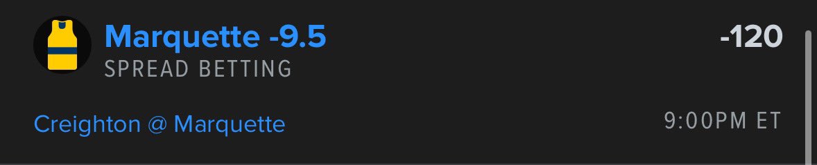 SpreadScience25's tweet photo. CBB VIP Play:
Currently 2-0 on the day in the VIP. Let’s finish strong:
Marquette -9.5 | 2.5 units
We love them at home—time to cash out! 💰🔥 #SportsBetting #FreePicks #SpreadScience https://t.co/B9usqARLel