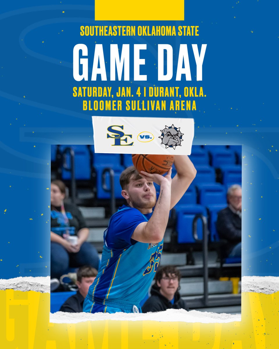 Southeastern Athletics (@gosoutheastern) on Twitter photo Back in Action!
🆚 Southwestern Oklahoma State
📍 Durant, Okla.
⏰ 3:00 p.m.
🏟️ Bloomer Sullivan Arena
🔗 gosoutheastern.com/coverage
<a href="/SavageStormMBB/">Savage Storm MBB</a> l #GoSoutheastern l #TakeCover Back in Action!
🆚 Southwestern Oklahoma State
📍 Durant, Okla.
⏰ 3:00 p.m.
🏟️ Bloomer Sullivan Arena
🔗 gosoutheastern.com/coverage
<a href="/SavageStormMBB/">Savage Storm MBB</a> l #GoSoutheastern l #TakeCover