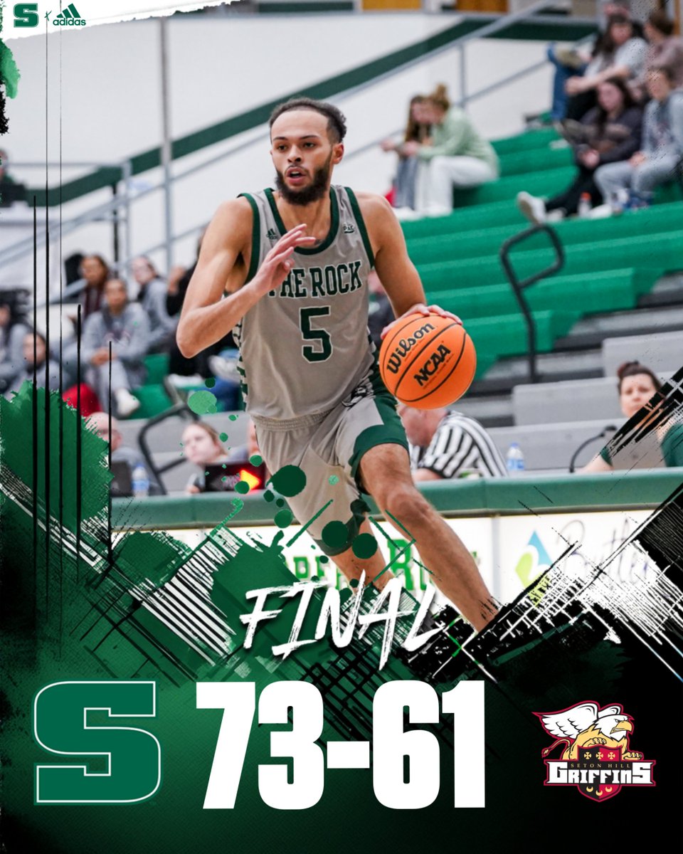 MBB: ROCK WINS! Slippery Rock overcomes a bumpy start to churn out a 73-61 win over Seton Hill, outscoring the Griffins in the second half, 45-27. SRU shot 53.6 percent from the floor in the second half with Maceo Austin contributing 13 of his 15 points in the final 20 minutes.