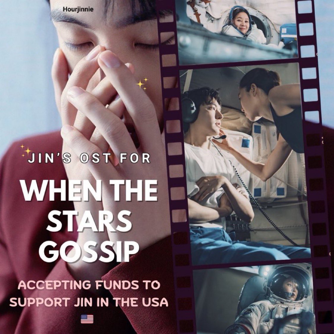 <a href="/hourjinnie/">HJ! 🇺🇸</a> You can support <a href="/hourjinnie/">HJ! 🇺🇸</a> who will be funding for JIN's OST to chart, your participation is appreciated please
Donate ⭐️
- hourjinnie-donate.carrd.co

JIN OST IS COMING
JIN IS COMING
WHEN THE STARS GOSSIP 
#WhenTheStarsGossip