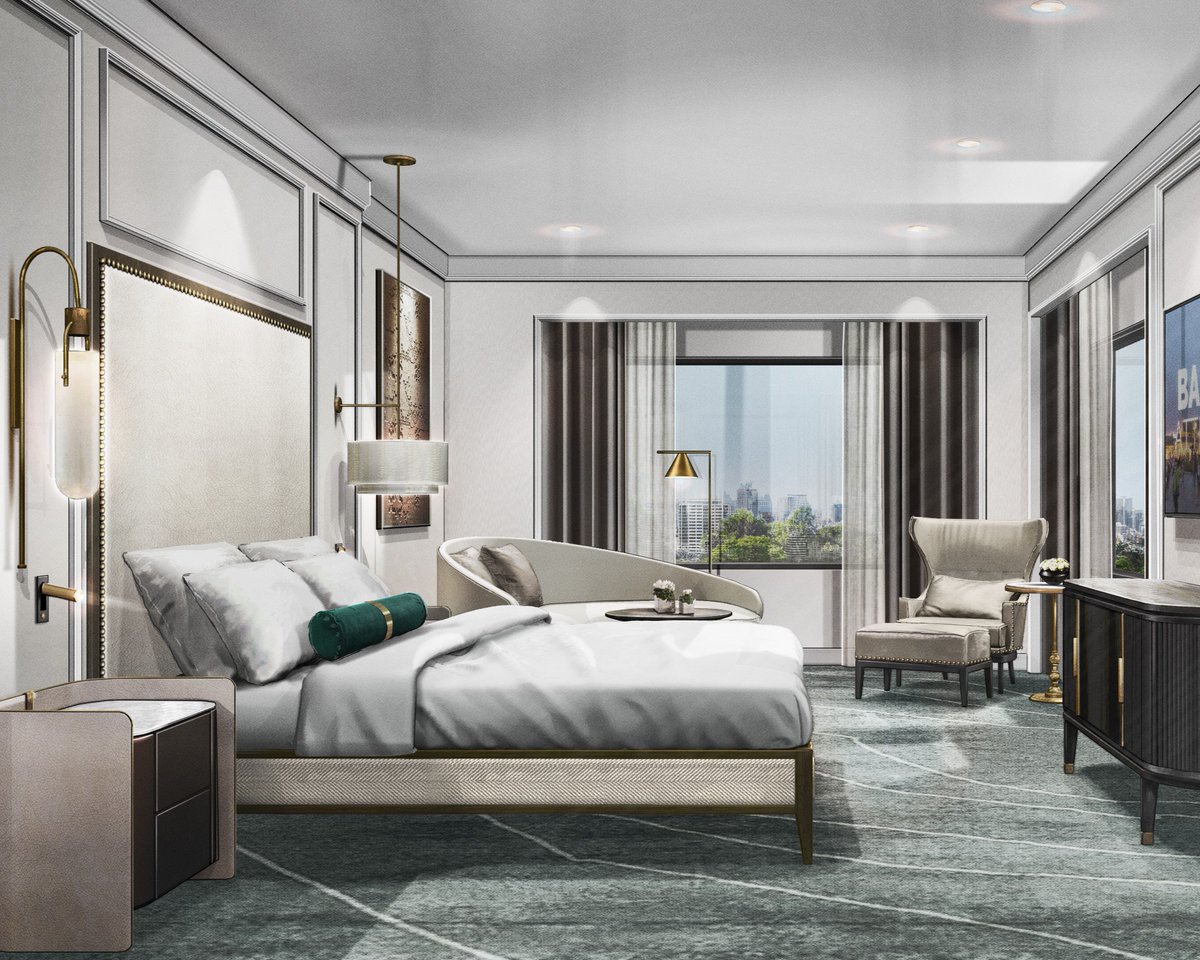 MakeMyGrey's tweet image. Infusing a sense of nostalgia, as great memories never fade, into this renovation project, while setting the tone of glamorous Thainess through well-designed wallpaper inspired by Thai wall art &amp;amp; carved wall features for a modern aesthetic #greymatters #wearegrey #makemygrey