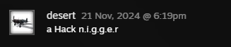 createdbyLJ's tweet photo. @Steam  this comment left on my profile is still up even after reported. this is laughable content moderation if you cant even ensure users dont use the worst racial slurs with just a couple of punctuation added in... https://t.co/F0eGhUZoZ8