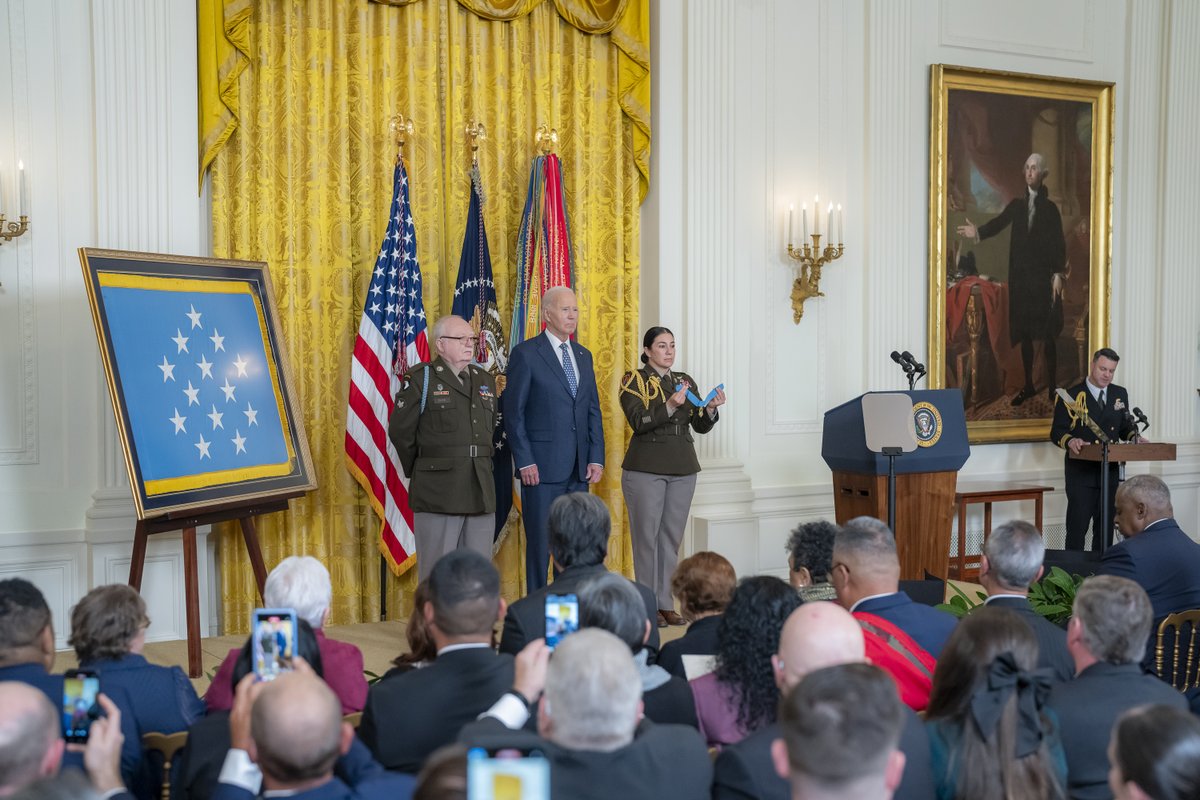 Today, I am deeply privileged to honor seven American heroes of different ranks, different positions, and different generations.
 
Each went above and beyond the call of duty. And each deserves our nation’s highest military recognition:
 
The Medal of Honor.