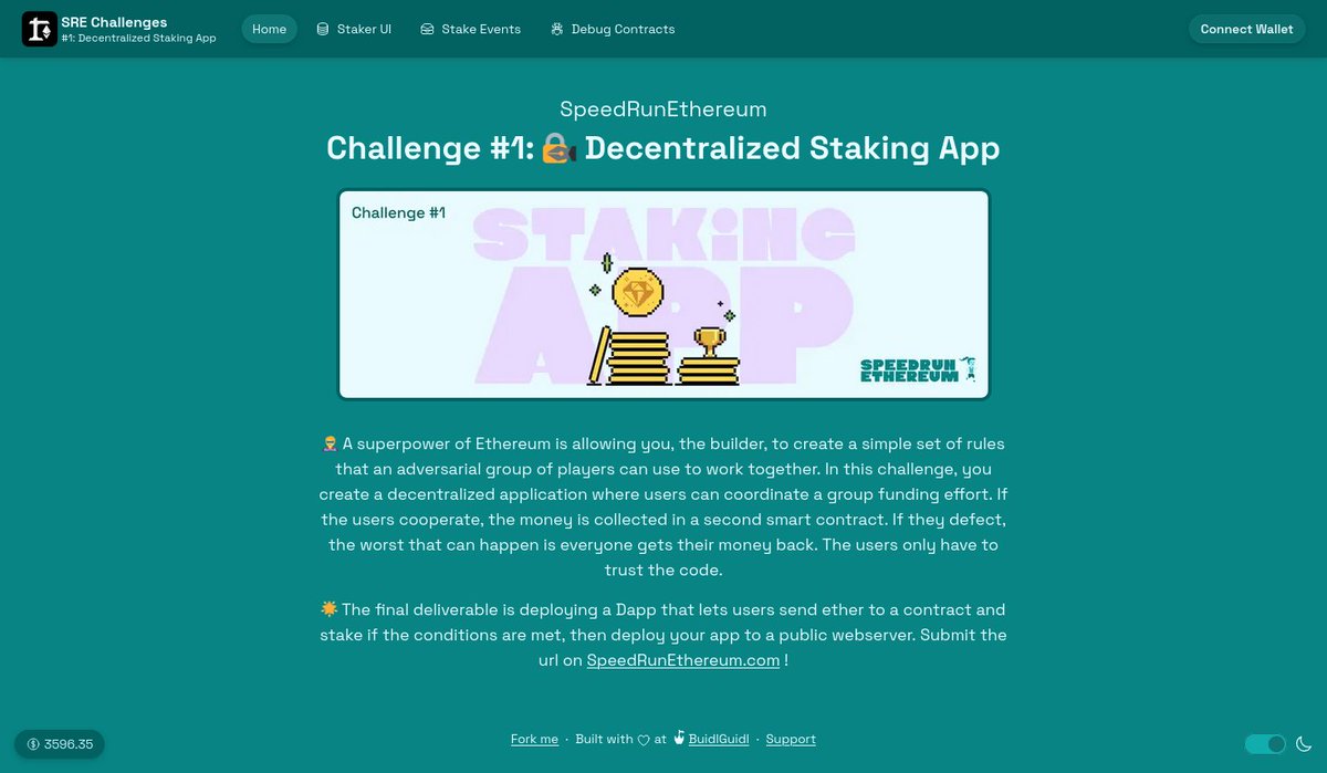 vimalsaraswat00's tweet image. Completed the Challenge #1 of #SpeedRunEthereum!