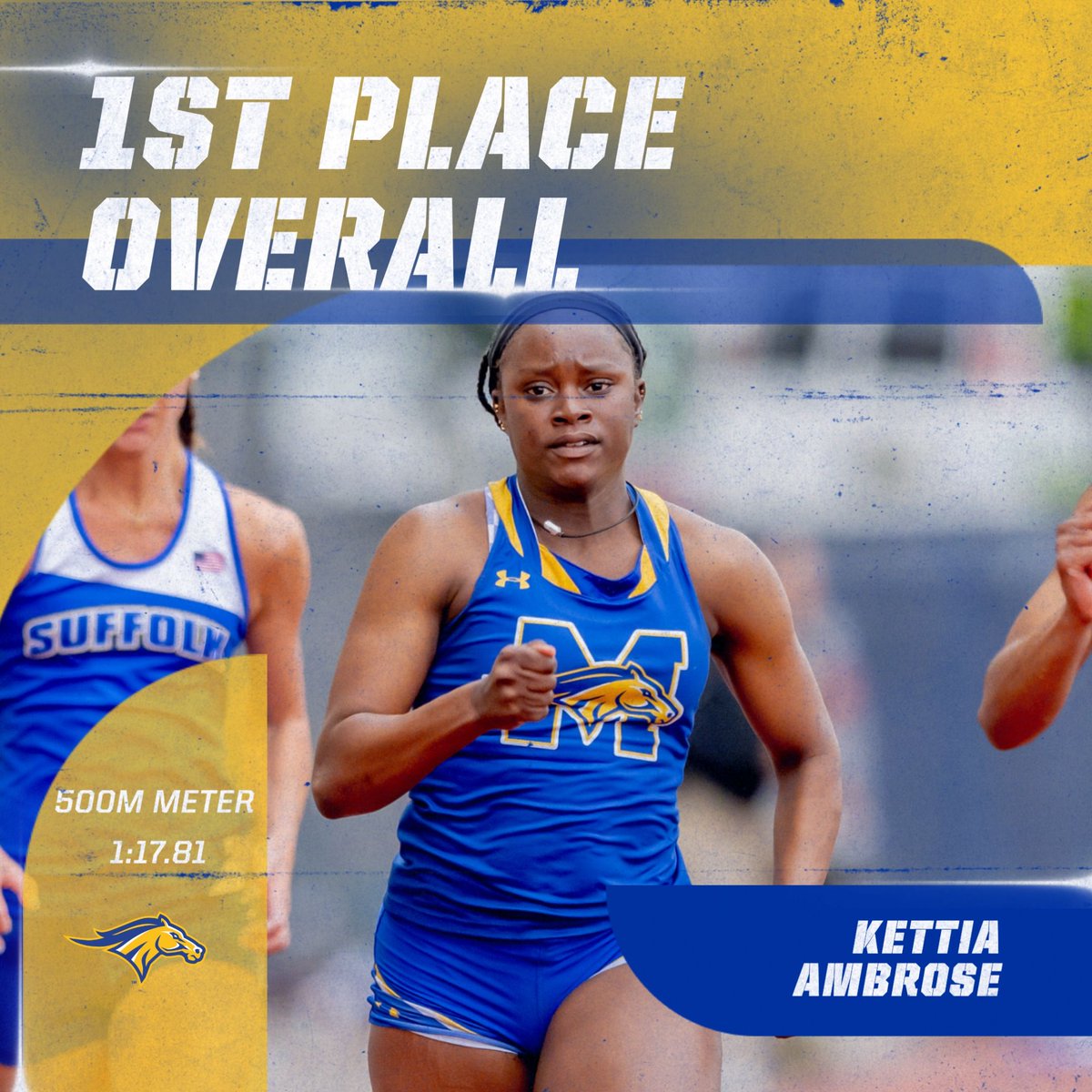 Dwayne Fleming and Kettia Ambrose set the track on fire at the Wagner College Invitational! Fleming claimed 1st in the 400m with an impressive time of 48.37, while Ambrose dominated the 500m, crossing the finish line in a blazing 1:17.81. 

#GohereGrowHere