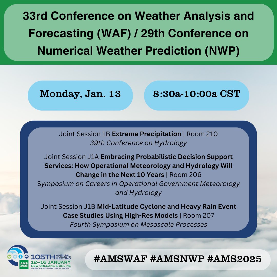 AMS_WAF's tweet photo. Monday 8:30a-10a CST https://t.co/H9MOiSKVIi