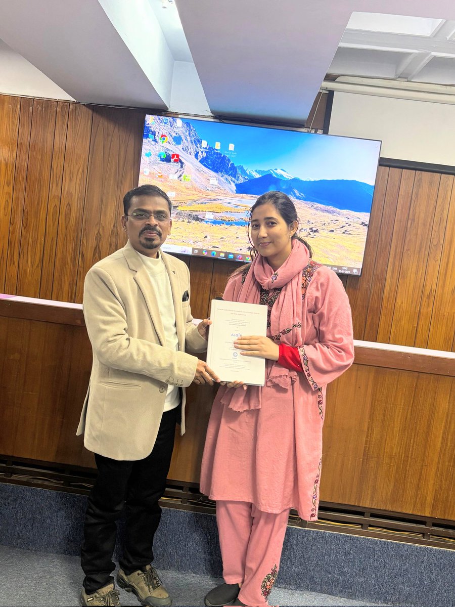Many congratulations to Pratiksha Khajuria on the submission of her PhD thesis to AcSIR India.
Wish you all the very best for your future endeavours 💐 <a href="/AcSIR_India/">AcSIR</a>