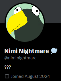 PerishableZ's tweet photo. Excited for the debut of my new, feathery oshi <3 @niminightmare #NightmARTorsomethingidunno https://t.co/UGYTidmOeE
