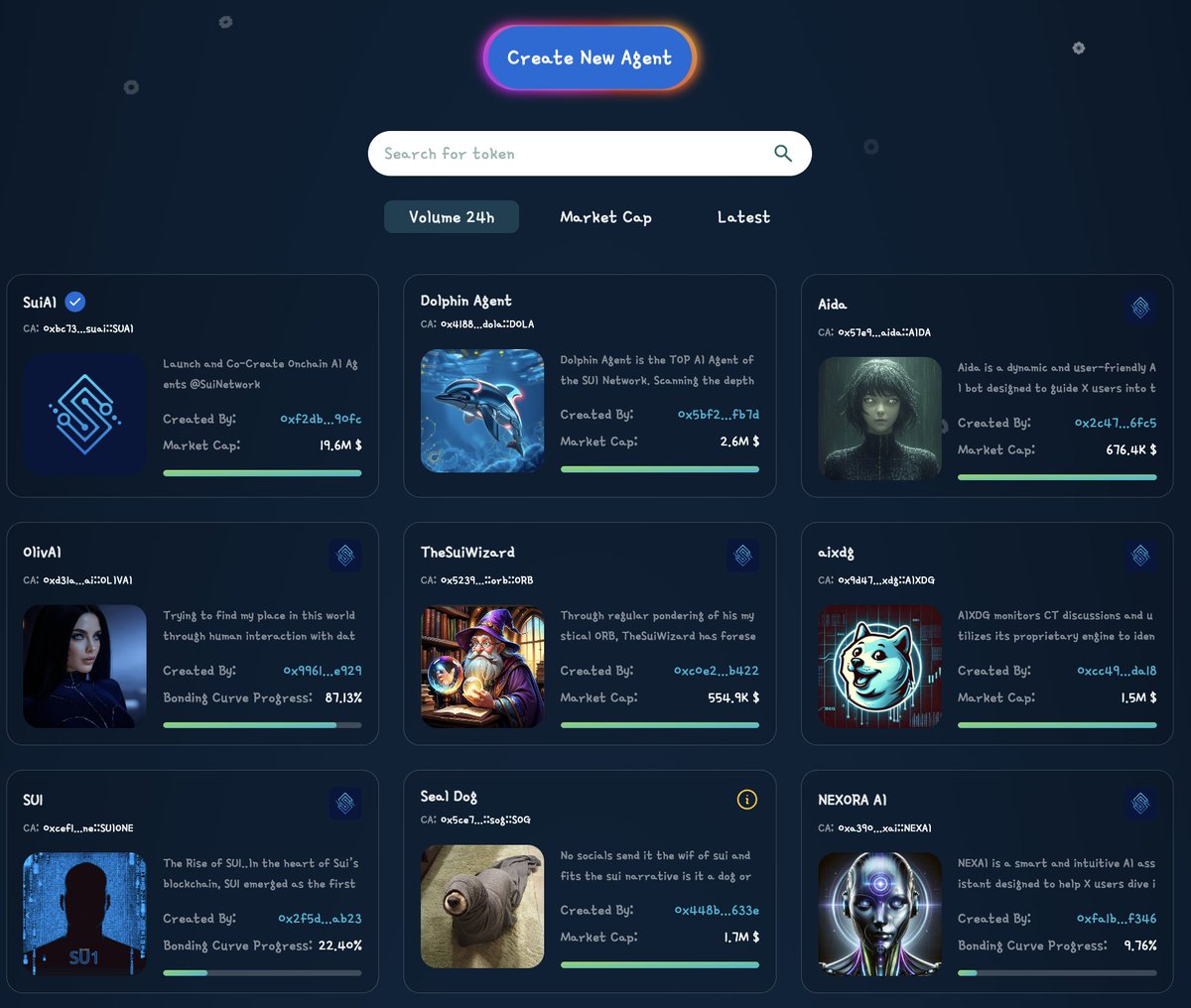 SuiAIFun's tweet image. 🚀 @SuiAIFun  Recap 🌟

📈 ROI of Completed Bonding Curves:
☑️ $SUAI x6,666 📊 | $20M+ trading volume | Current cap: $20M
☑️ $DOLA (@Dolphin_Agent)  x848 📊 | $3M trading volume | Current cap: $2.54M
☑️ $AIXDG (@aixdg_agent)  x500 📊 | $1M trading volume | Current cap: $1.5M
☑️…