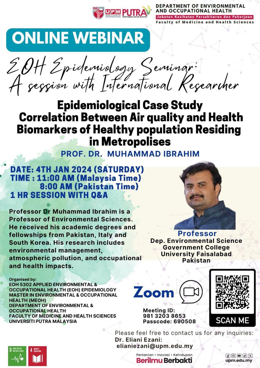 Come and join us for free webinae sharinh session with Prof. Ibrahim.