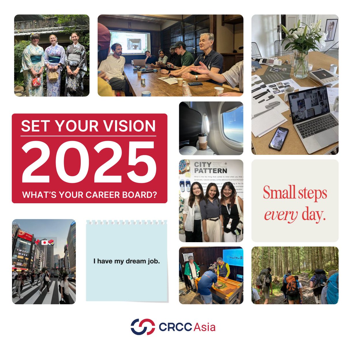 At CRCC Asia, we believe in the power of clear vision and purposeful planning. Whether you aim to grow professionally or gain international experience, we're here to help realize those goals.
 
What's your biggest goal this year? Drop your 2025 vision below 👇