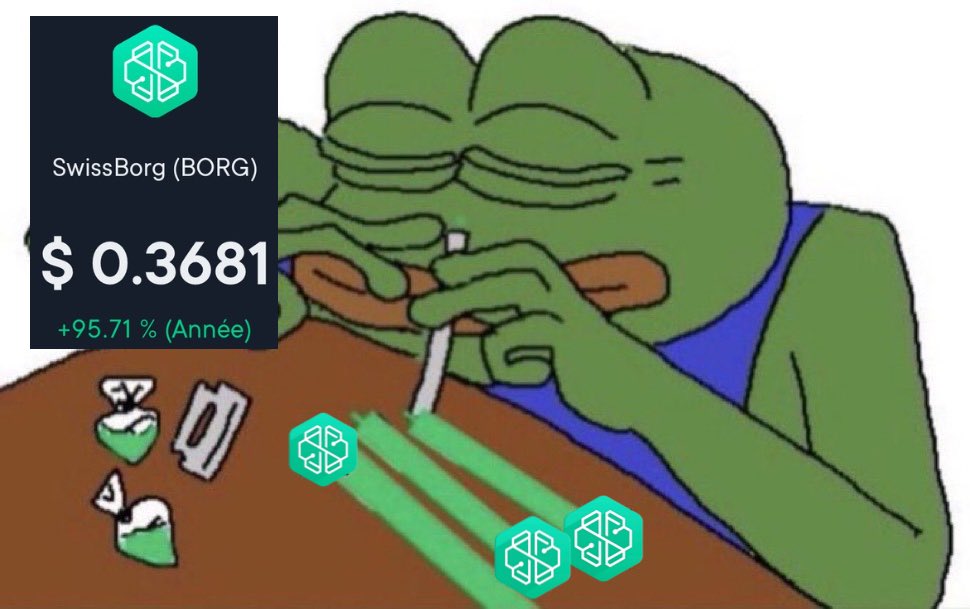 BorgyWalker's tweet photo. Gm Borger ! ☀️✌️

$BORG #SwissBorg 📈💚 https://t.co/KCVFB0kcOw
