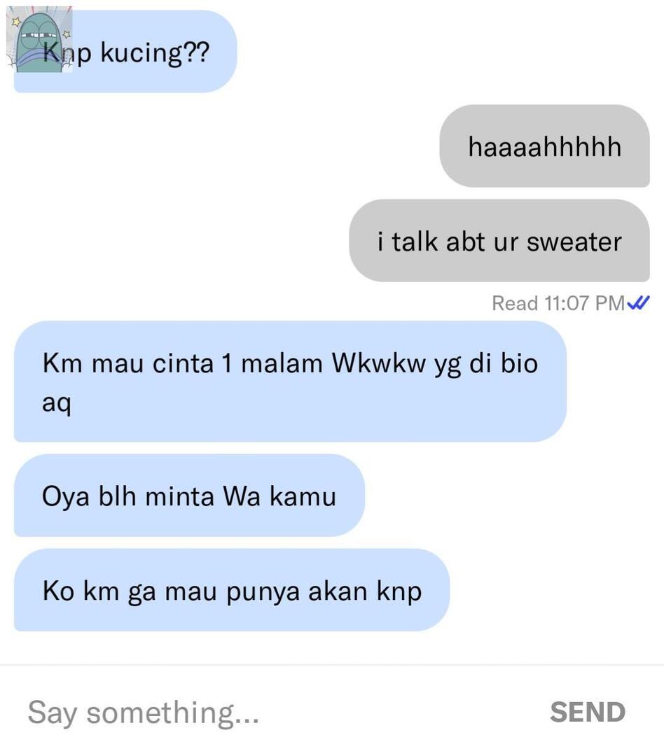 💚 ga cocok di aku, bikin ilfeel