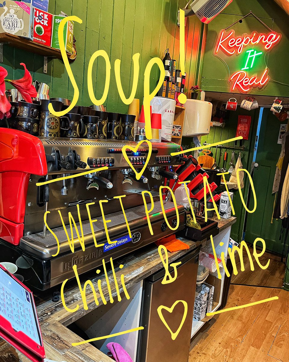 It’s cold. It’s definitely a soup day. Freshly made sweet potato chilli and lime! See you later!