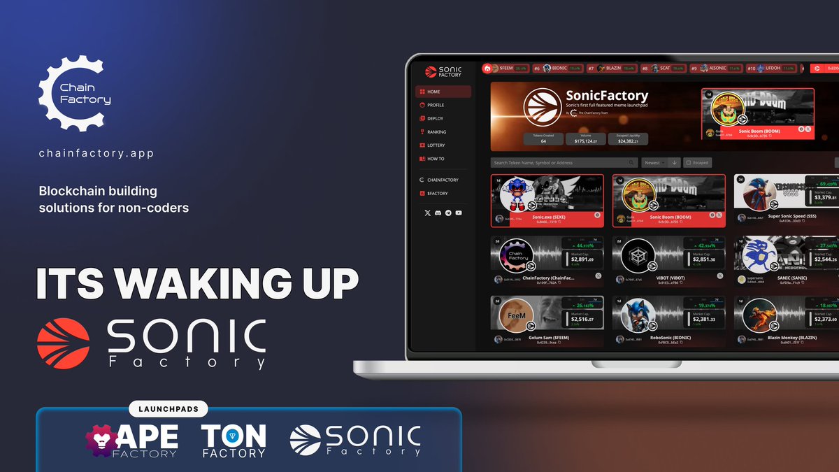 kikxanity's tweet photo. @SonicLabs' $S is shaking off the holiday vibes and gaining serious momentum! 👀 also @binance support on its way! 😎

@ChainFactoryapp is integrating #AIAgents to the #SONICFactory, the future looks unstoppable. 💪🏼

#Bullish energy is everywhere! 🚀 2025 is shaping up to be a breakthrough year for #Factory ecosystem. Early adopters—this is your time to shine! ✨

Explore the speedy fun at https://t.co/n8wEZ2qVWR, the ultimate playground for all degen heads!
#Memes #Launchpad #Sonic #FTM #ChainFactory #AI 

Want more multi-chain launchpads and innovative products? Check out https://t.co/G23EuDtWBo! 🚀