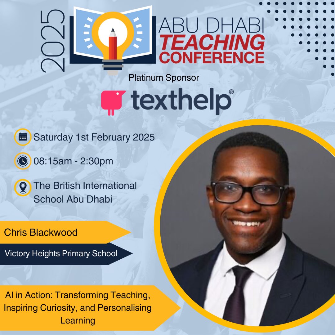 ADTC2026's tweet photo. @VHPrimary’s @CBlackwood_89 will present at #ADTC2025 on “AI in Action: transforming teaching, inspiring curiosity, and personalising learning” https://t.co/YELVpOtiLe