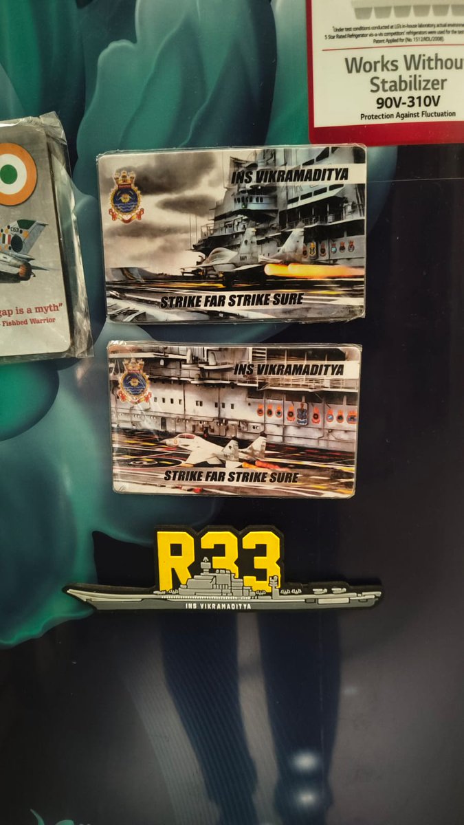 TheGhostRider31's tweet image. The New Year has begun on a Good Note. Fridge magnets were added from the Mumbai trip....#Navy #VIKRAMADITYA #R33