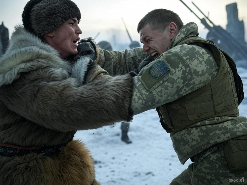 An 8-min video of a hand-to-hand battle to death between a Yakutian soldier from Siberia &amp; a Ukrainian soldier went viral today  The Russian managed to reach for his knife &amp; survived  It was made ever more shocking by them speaking to each other with respect in the final moments