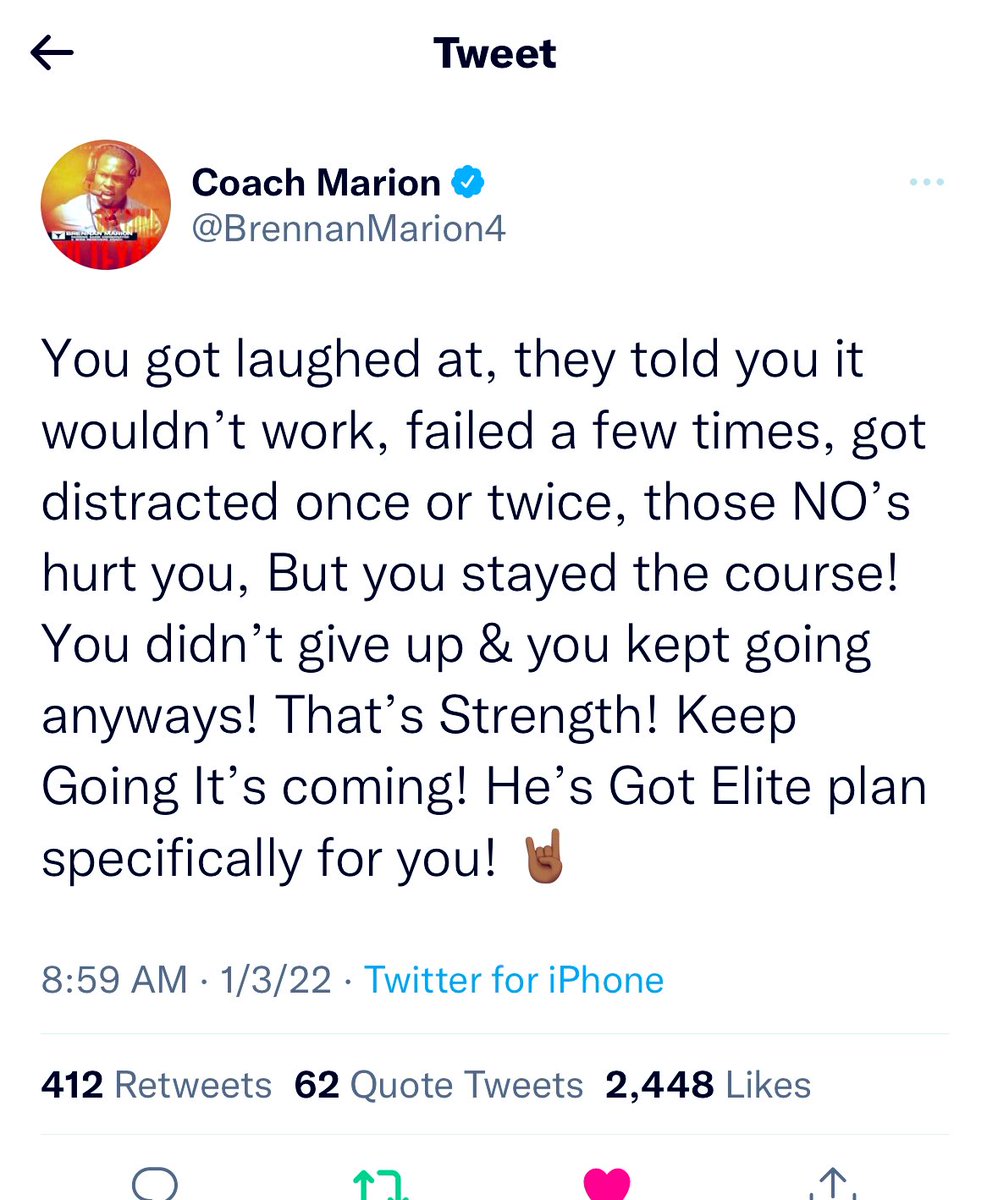 Some words just hit different! Saved this years ago. Big upps to <a href="/BrennanMarion4/">Coach Marion</a>  Keep Going!
