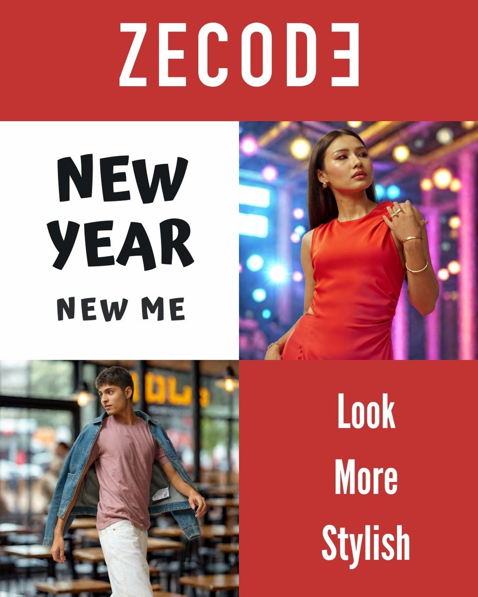 zecodeindia's tweet image. Turn your New Year resolutions into a reality with ZECODE. From style makeovers to goal-smashing outfits, we&apos;ve got you! Let’s rock 2025 together.

#ZECODE #newyearnewme #newyearresolutions #newyear2025 #newyearvibes #newyeargoals #2025resolutions #2025goals #newyearfashion