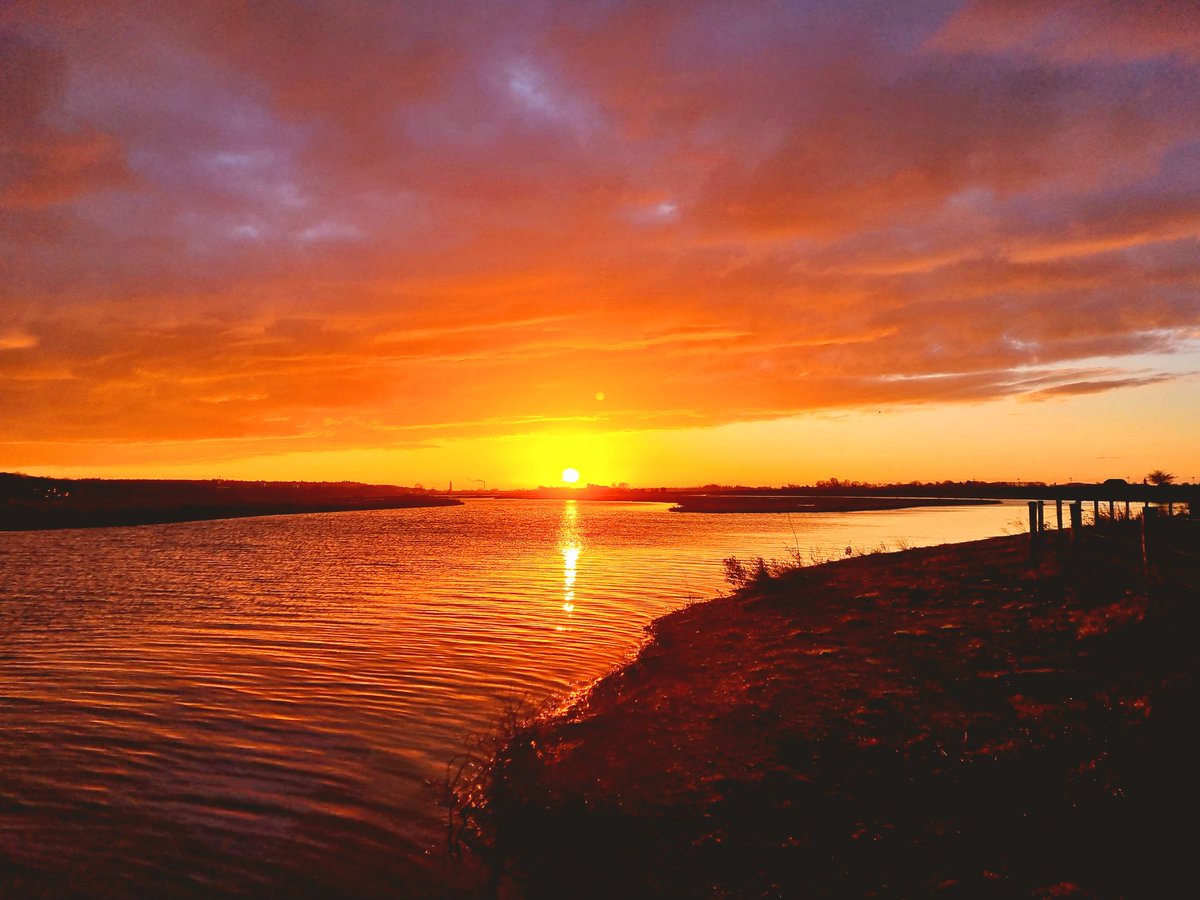 Het ochtendrood bracht winterse buien in de sloot. Fijne zaterdag😀 #natuur #landschap #winter #Rhenen #ElstUt #Elsterbuitenwaard #zonsopkomst #mooieluchten