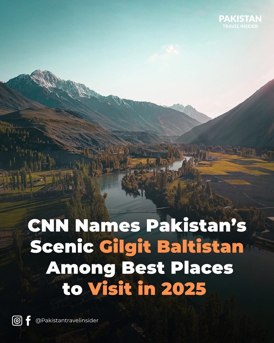 CNN, a US-based broadcaster, has included Pakistan’s stunning Gilgit-Baltistan (GB) region in its list of 25 must-visit destinations for 2025.  

CNN describes the region as a paradise for mountaineers.

#GilgitBaltistan #Travel2025 #AdventureTravel #MountainClimbing #K2