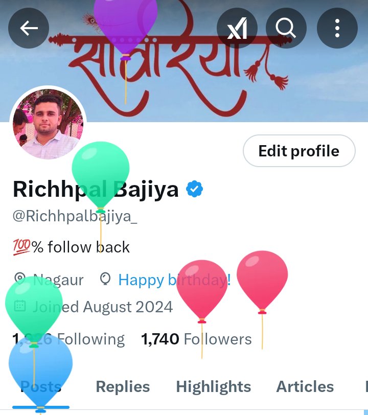 Richhpal Bajiya (@richhpalbajiya_) on Twitter photo рдЖрдЬ рдЧреБрдмреНрдмрд╛рд░реЗ рдЙрдбрд╝реЗ рд░рд╣реЗ рд╣реИрдВ ред
рдЗрд╕ рднрд╛рдЧрджреМрдбрд╝ рднрд░реА рдЬрд┐рдВрджрдЧреА рдореЗрдВ рднреА рд╕реЛрд╢рд▓ рдореАрдбрд┐рдпрд╛ рд╣рдорд╛рд░реА рдпрд╛рджреЛрдВ рдХреЛ рд╕рдВрдЬреЛрдП рд░рдЦрддрд╛ рд╣реИрдВ ред
Thanks X for wishing me
Happy Birthday to me ЁЯе│ЁЯОЙ рдЖрдЬ рдЧреБрдмреНрдмрд╛рд░реЗ рдЙрдбрд╝реЗ рд░рд╣реЗ рд╣реИрдВ ред
рдЗрд╕ рднрд╛рдЧрджреМрдбрд╝ рднрд░реА рдЬрд┐рдВрджрдЧреА рдореЗрдВ рднреА рд╕реЛрд╢рд▓ рдореАрдбрд┐рдпрд╛ рд╣рдорд╛рд░реА рдпрд╛рджреЛрдВ рдХреЛ рд╕рдВрдЬреЛрдП рд░рдЦрддрд╛ рд╣реИрдВ ред
Thanks X for wishing me
Happy Birthday to me ЁЯе│ЁЯОЙ