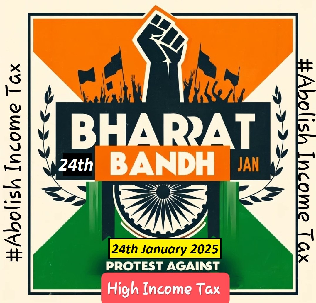 IndiaNewGen's tweet image. Pls share the below poster in all social media. X, linkedIn, youtube, whatsapp, facebook, instagram.
Need support from Influencers having large followers.
Only 2% salaried class forced to pay tax which is higher than corporate tax.
They are distributing Revdi & useless infra.