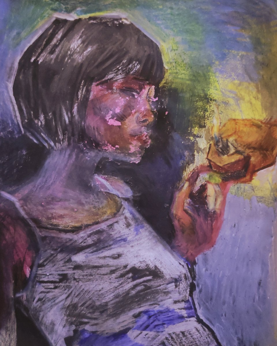 hace un monton que no dibujaba con lapices de colores, me olvide como se hacian las manos Dx