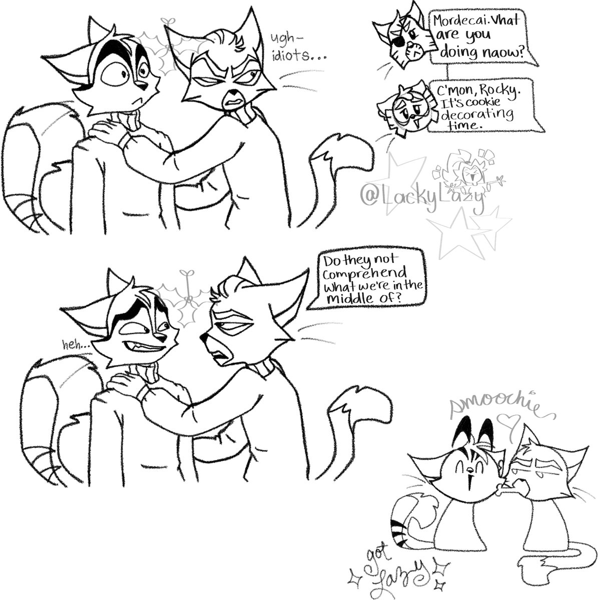 roxydooodlz's tweet photo. SORRY Y'ALL I've been away for a bit! (Merry Late Christmas + happy new year!)
•
Drew this lil' Christmas sap comic. DO ENJOY!
•
#lackadaisy #lackadaisyCats #Hellerby #LackadaisyHellerbyComic #HellerbyFanart #Hellerbycomic #Rockyrickaby #Mordecaiheller https://t.co/YQS3xw43l6