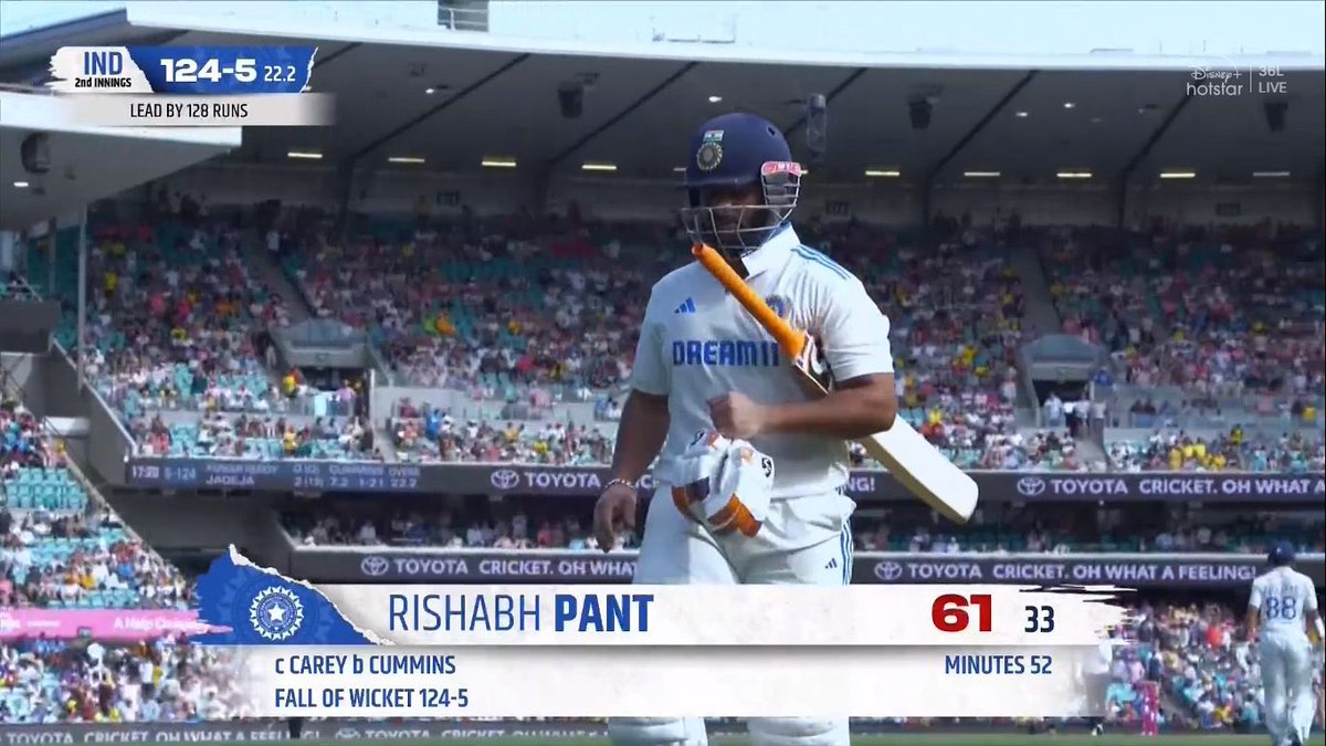 Shubham_Neuro's tweet image. 40 (98) in the 1st innings.
61 (33) in the 2nd innings.

Insane level of range in a single match. Best wicket keeper batsman India ever had in test cricket. 🙌🙌

#RishabhPant #SCGTest #BGT2025 #CricketTwitter #BGT2025