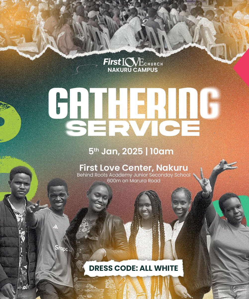 We believe that you will experience a complete turnaround in your spiritual life when you attend the Gathering Service this Sunday.

Be sure to join us at 10am tomorrow at the First Love Church Nakuru.

See you there.
#Firstlovechurch
