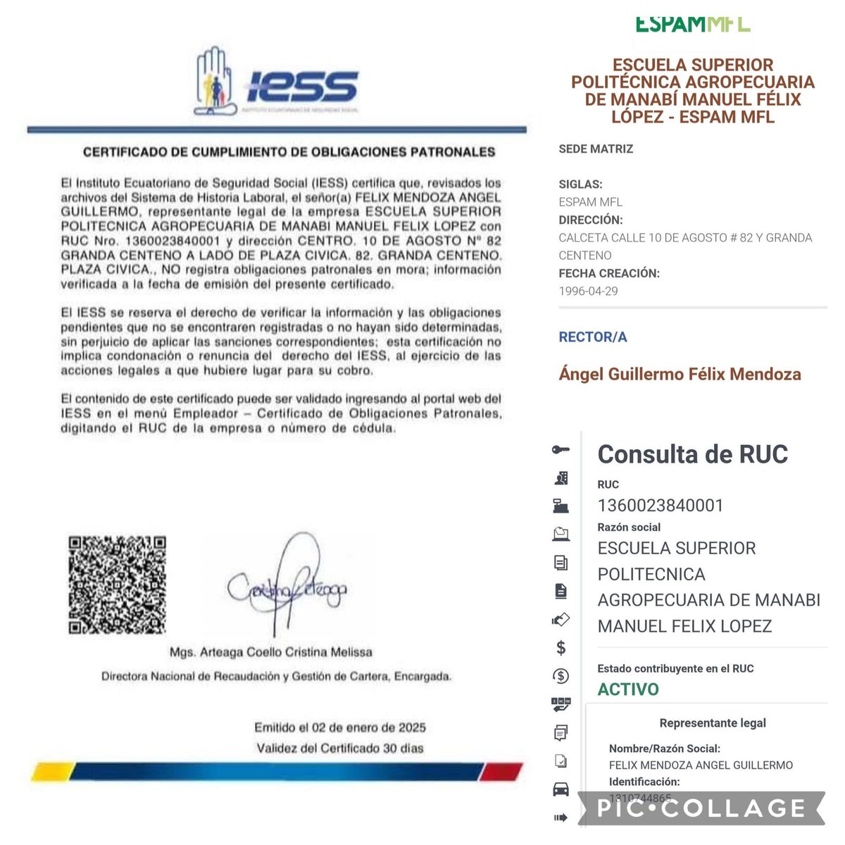 AnitaA510918's tweet photo. Denunciamos que la @espammfloficial está tomada por personas ajenas que usurpan funciones. El Dr. @Guillo_Felix es el rector legítimo. Exigimos acción inmediata de @PresidenciaEC @GoberManabi @FiscaliaEcuador @PoliciaEcuador @FFAAECUADOR #Justicia #ESPAMMFL #RespetoALaLey https://t.co/CPUdJ4N9jG