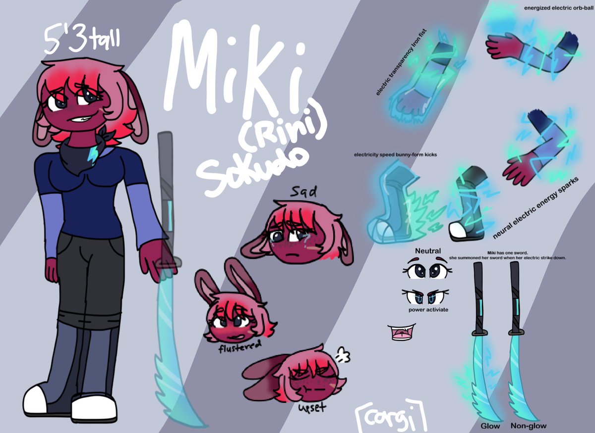 FluffriousCorgi's tweet image. I forgot i post Miki’s full reference sheet 😅
#RHG #StickFigure #stickman 
Here go!