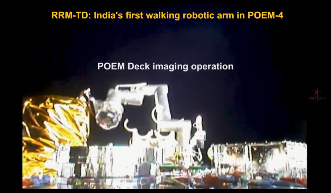SpacesFuture's tweet image. ↕️ &quot; #RRM_TD, India&apos;s first space robotic arm, is in action onboard #POEM4! &quot;
__
^x.com/SpacesFuture/s…
¹²³⁴x.com/isro/status/18…
¹🖼️²🖼️
³🖼️⁴🖼️