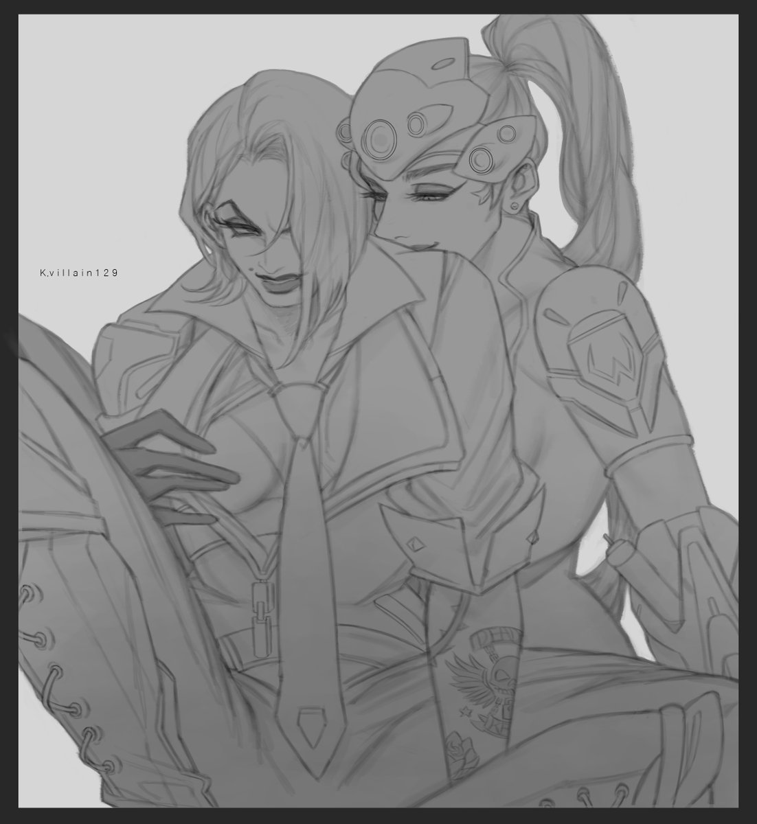 villainjs's tweet photo. 옛날 그림이라 부끄럽지만 재업해보는 위도애쉬, 몽멜😚
#ouihaw #moicy #Overwatch2 https://t.co/oA4FmzekxR