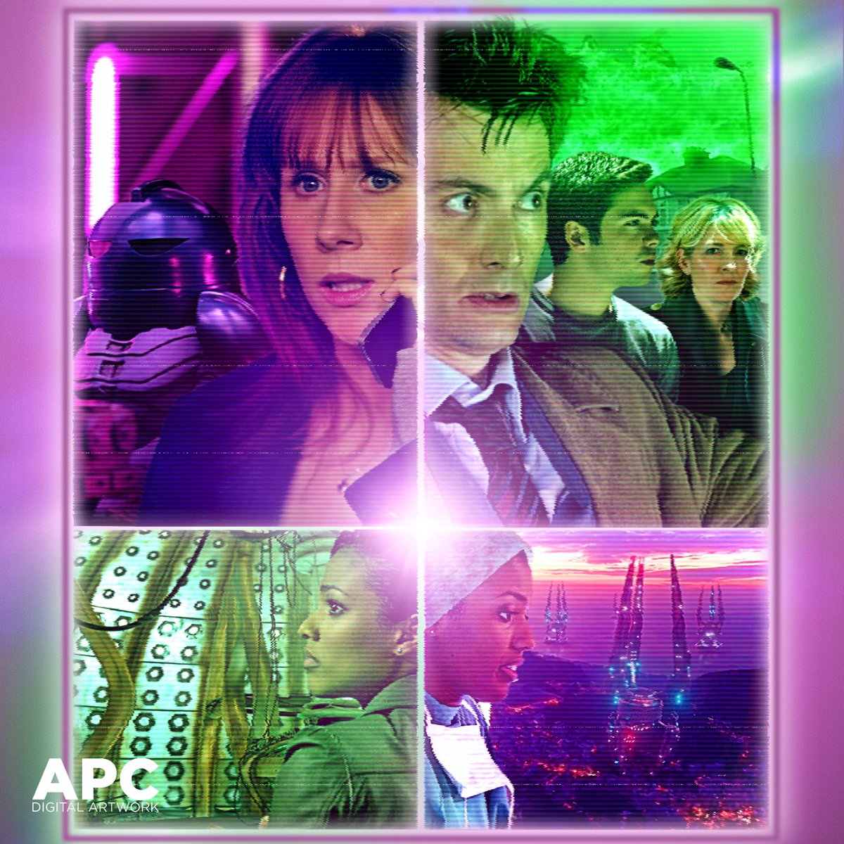 apcdigitalart's tweet photo. THE SONTARAN STRATAGEM/THE POISON SKY

A parallel version of one of my favorites - couldnt resist adding a couple continuity references. Enjoy!

thanks to @TBAGallery for pics
#doctorwho #bigfinish #doctorwhofanart #doctorwhofandom #drwhofandom #tardis #dwsr #daleks #davidtennant https://t.co/DGMa6QCOdN