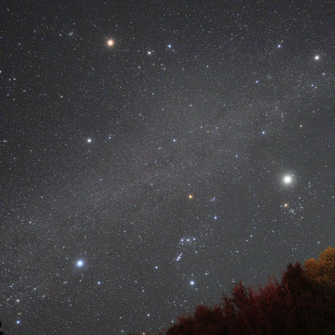 RikenTenmon's tweet photo. The Great Triangle of Winter by Mars, Jupiter, and Sirius. 

The #Quadrantids meteor shower was visible 10-15/hr, but was not captured in photographs.

Sony α7R V, Sigma 14-24mm, F2.8
Jan 04, 2024 0: 55 (JST), 30 sec

#しぶんぎ座流星群 https://t.co/I2SqWp9q4M